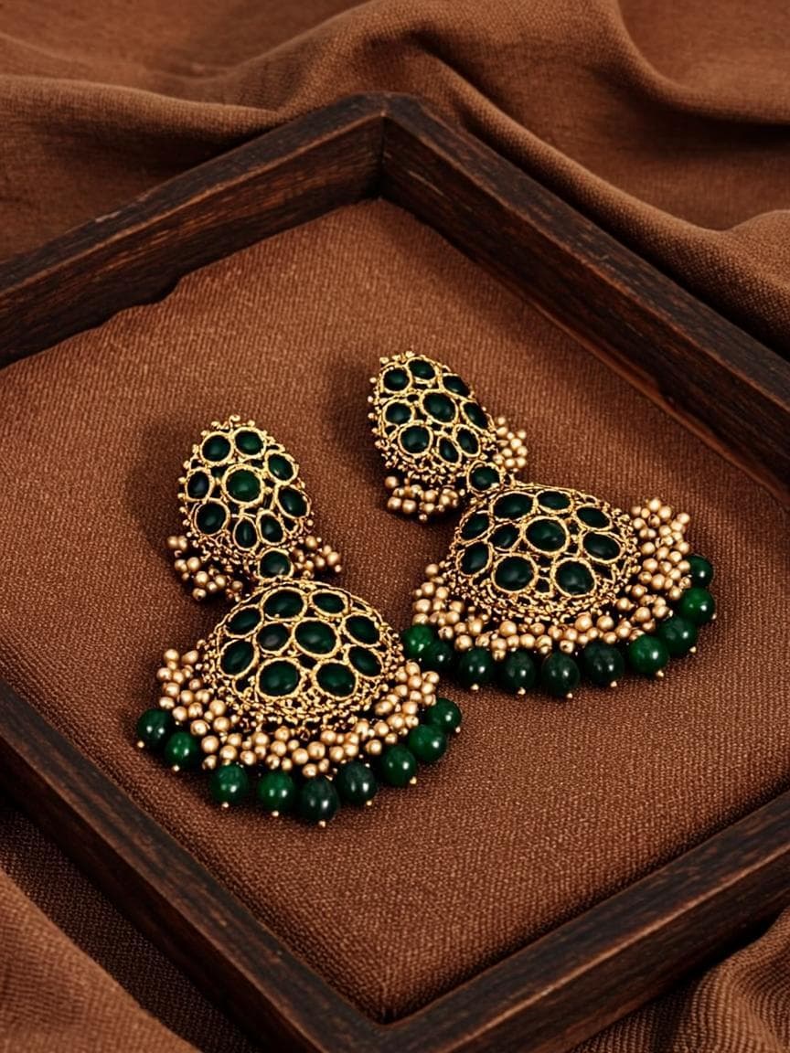 Maang Tikka & Passa Set - Kundan Jewelry at Queen's Closet Kharar