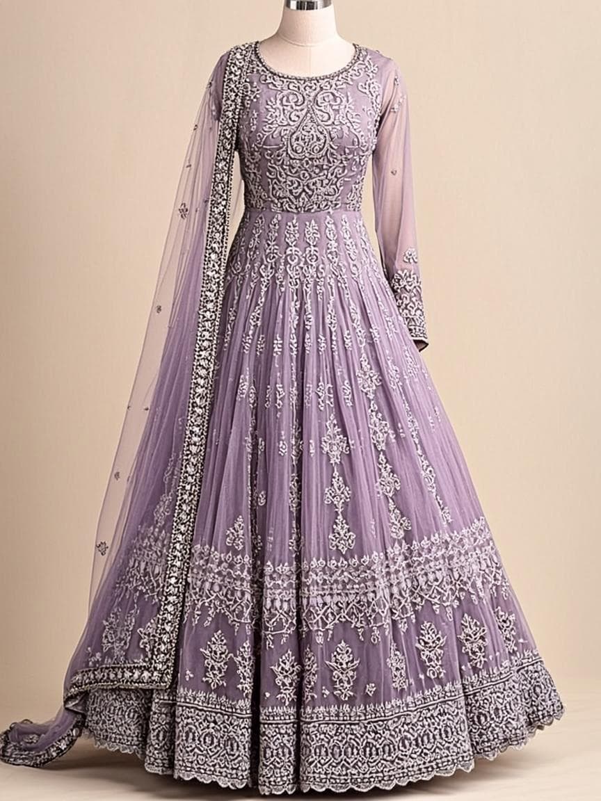 Pre-loved Lilac Party Lehenga - Lehenga at Queen's Closet Kharar